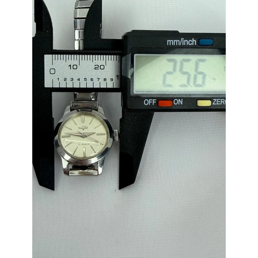 Vintage Vulcain 17 Jewels Swiss Made Stainless Steel Watch Antimagnetic Incabloc